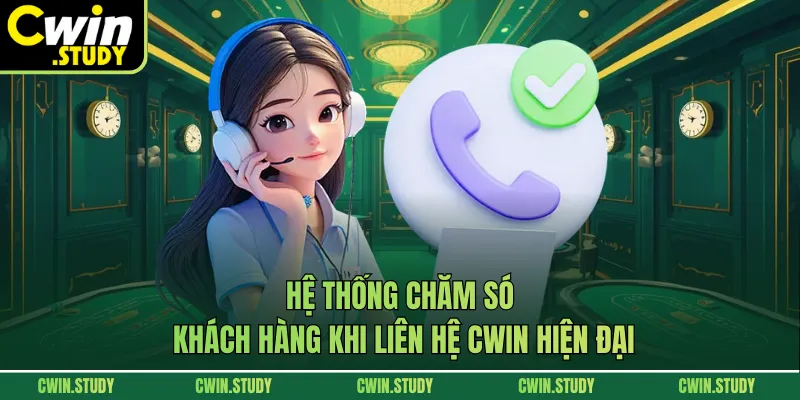 Hệ thống chăm sóc khách hàng khi liên hệ CWIN hiện đại